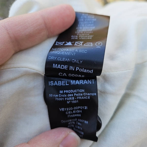 Isabel Marant Celeigh check double breasted blazer size FR 40 US 8 - Picture 9 of 11